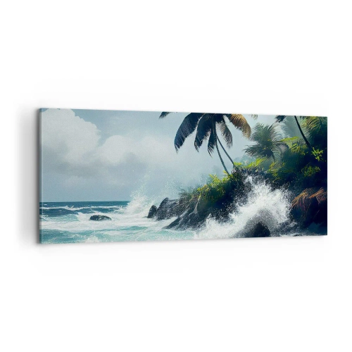 Tablou pe pânză - Pe un țărm tropical - 100x40 cm