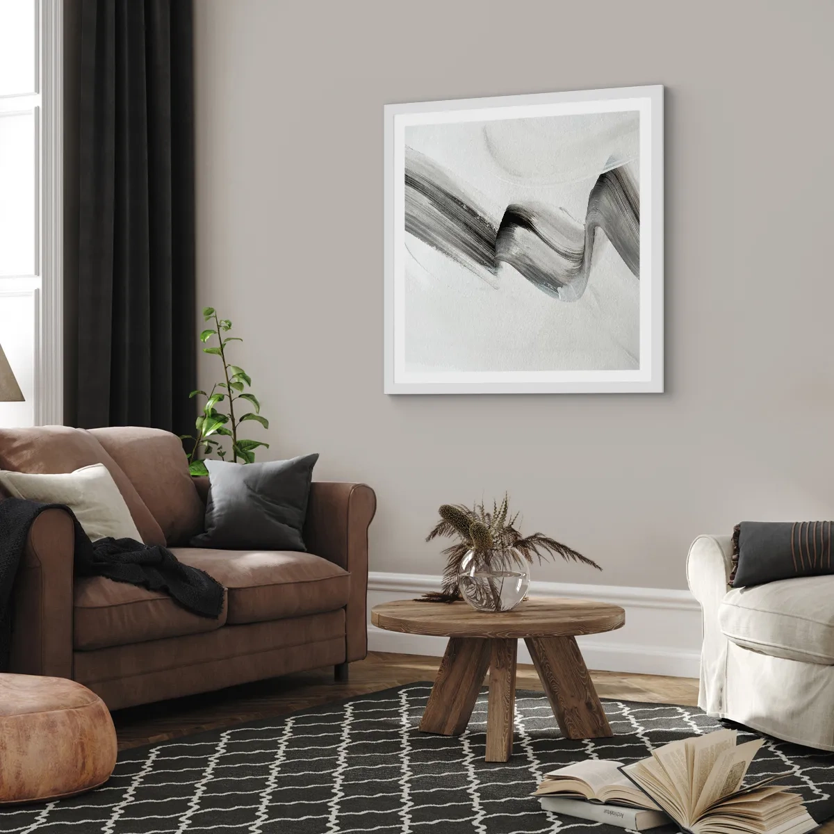 Poster în ramă albă - Doar pentru distracție - 40x40 cm