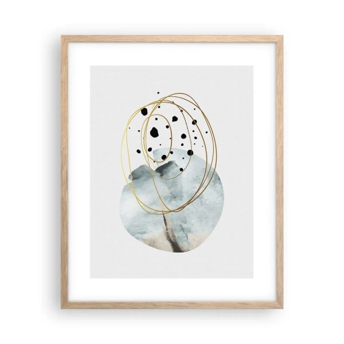 Poster în ramă de stejar deschis - În îmbrățișarea spațiului - 40x50 cm