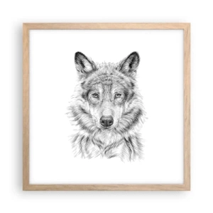 Poster în ramă de stejar deschis - Un lider înnăscut - 40x40 cm