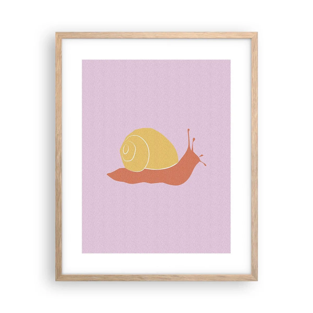 Poster în ramă de stejar deschis - Nu e nicio grabă - 40x50 cm