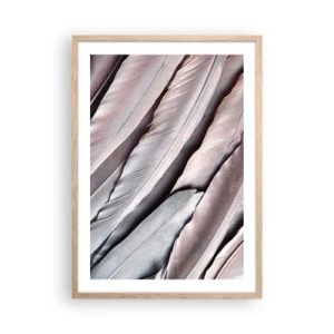 Poster în ramă de stejar deschis - Argintul roz - 50x70 cm