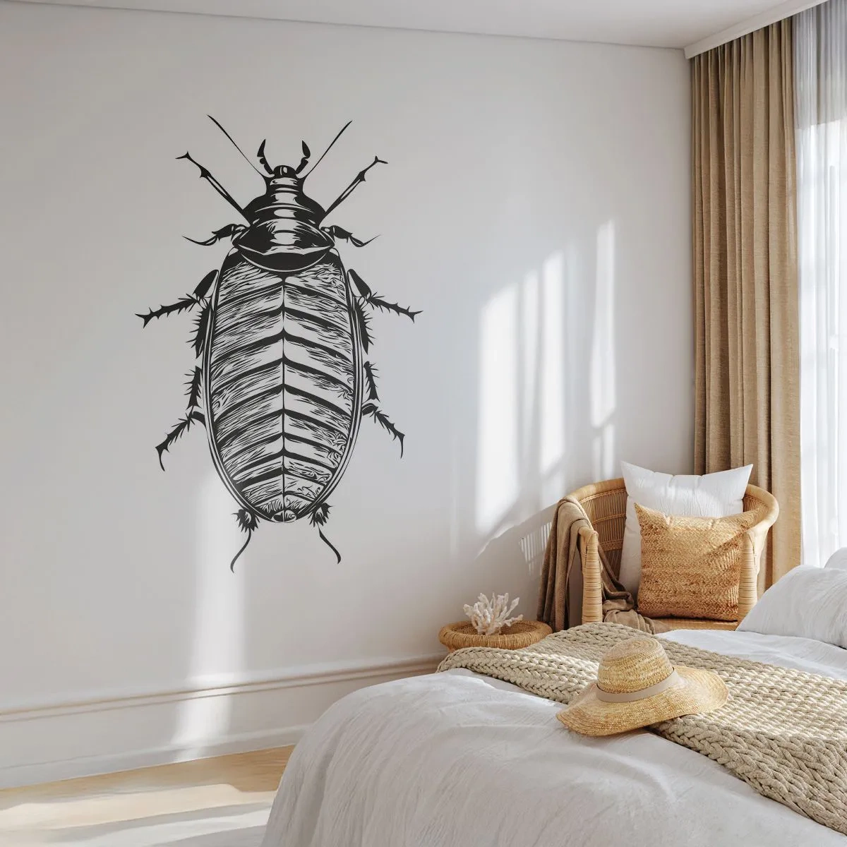 Tapet Standard Eco - Ce specimen! - Insectă, Gândac de bucătărie, Minimalism - 300x210 cm