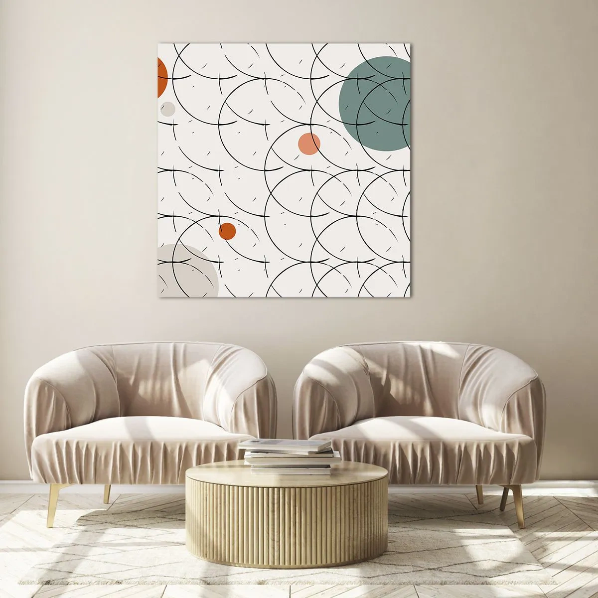 Tablou pe sticlă - În spiritul pop-art - 70x70 cm