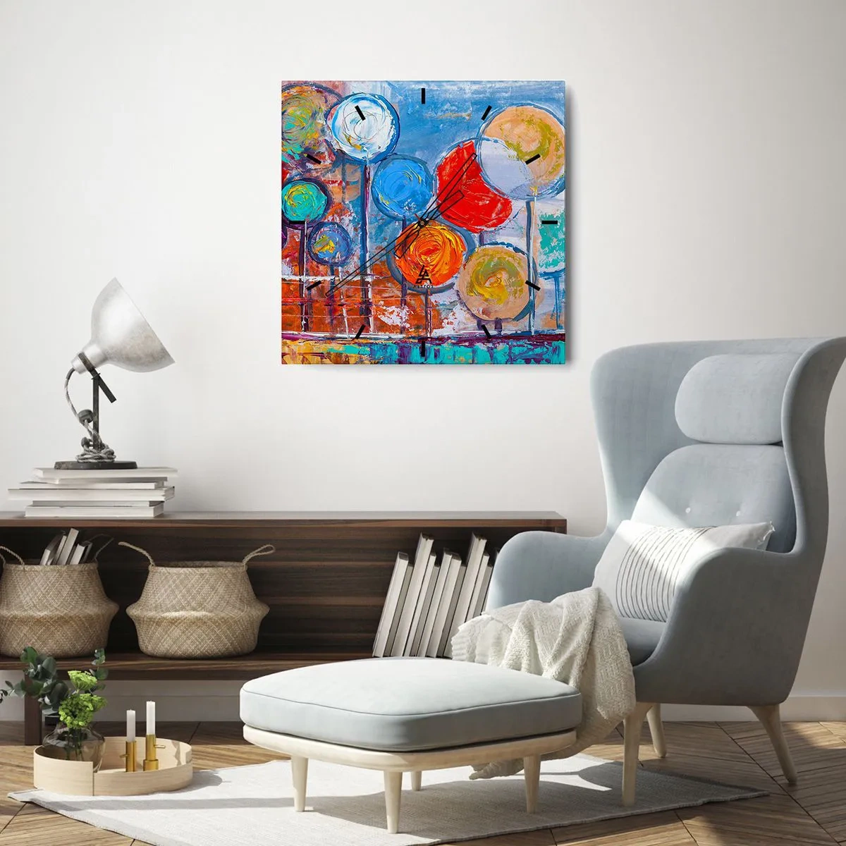 Ceas de perete - Ceas pe sticlă - Toate ciudăţeniile şi curiozităţile - 30x30 cm