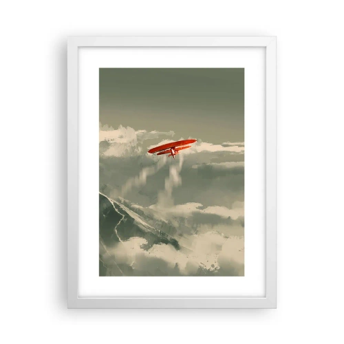 Poster în ramă albă - Un pionier neînfricat - 30x40 cm