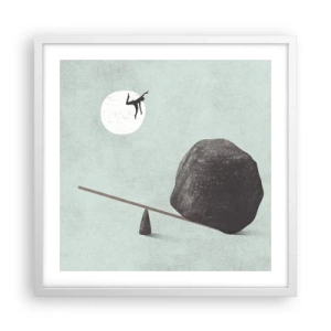 Poster în ramă albă - Visul îndeplinit - 50x50 cm