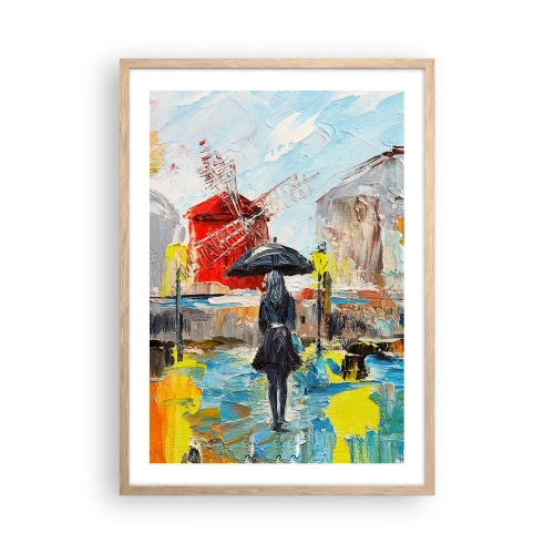 Poster în ramă de stejar deschis - Legende pariziene - 50x70 cm