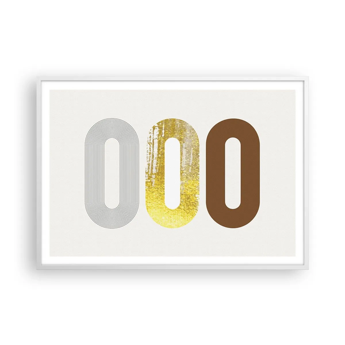 Poster în ramă albă - Ooo! - 100x70 cm
