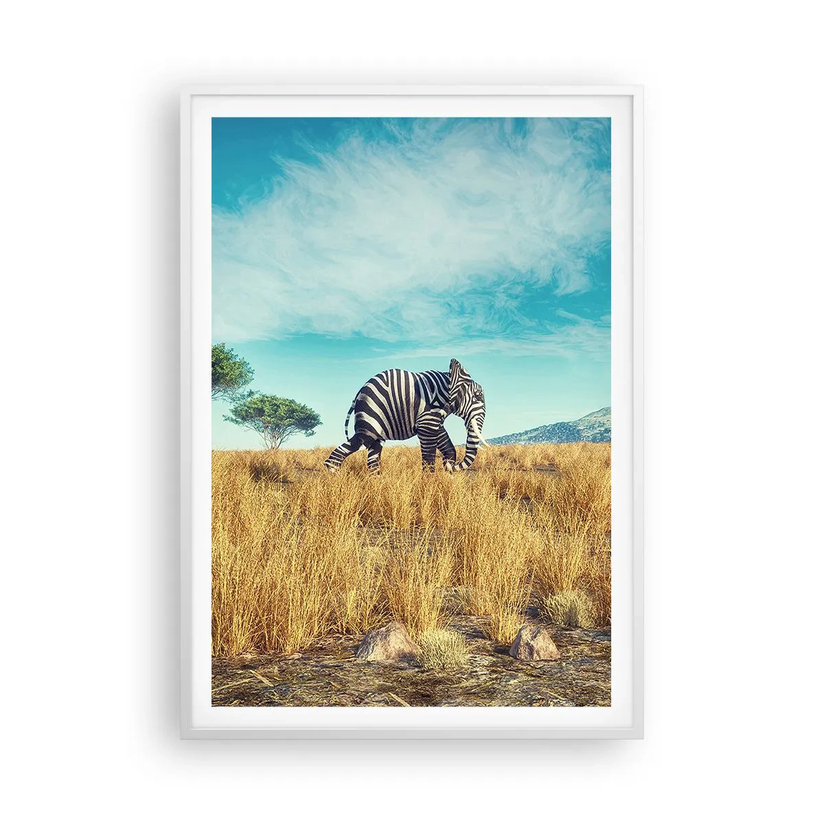 Poster în ramă albă - Griul nu mai este la modă - 70x100 cm