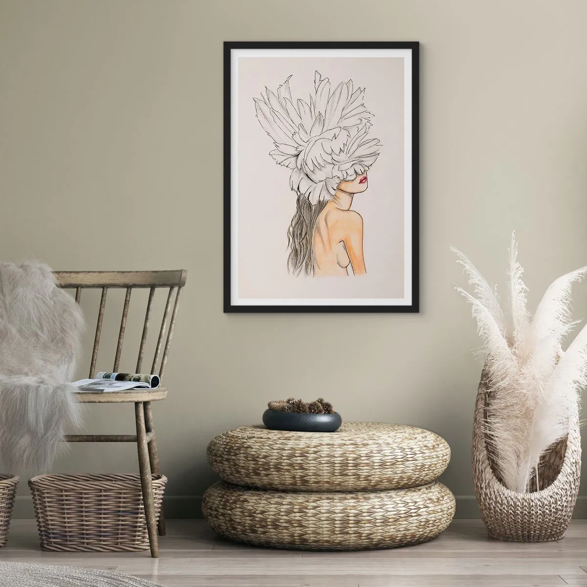 Poster în ramă neagră - Frumusețe încoronată - 70x100 cm