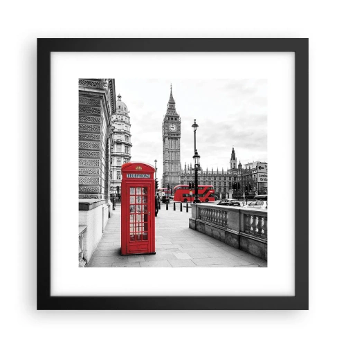 Poster în ramă neagră - Fără îndoială, Londra - 30x30 cm