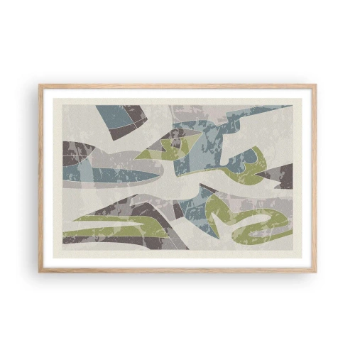 Poster în ramă de stejar deschis - Compoziție din spatele geamului - 91x61 cm