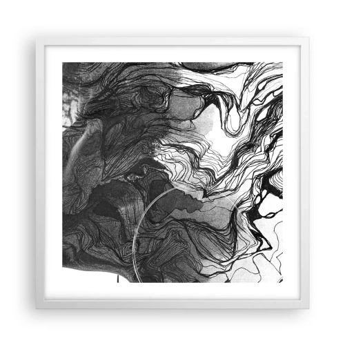 Poster în ramă albă - Încurcată în vise - 50x50 cm