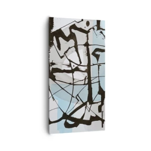 Tablou pe pânză - Cu toate acestea, albastru - 65x120 cm