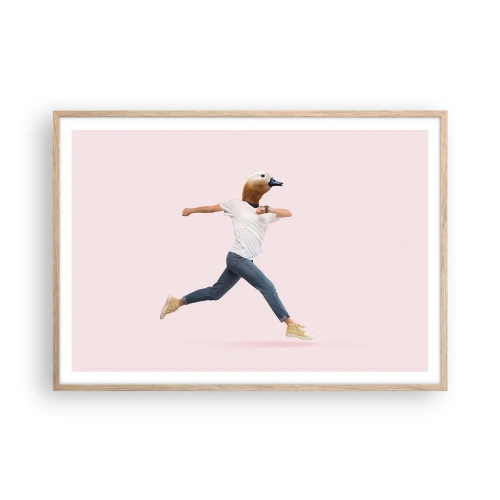 Poster în ramă de stejar deschis - Un strop de absurditate - 100x70 cm