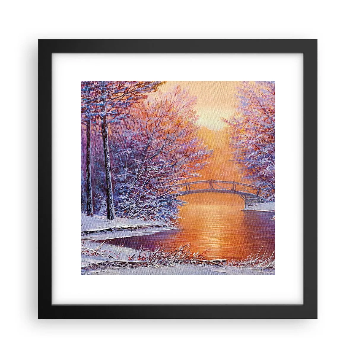 Poster în ramă neagră - Hai să ne întâlnim aici - 30x30 cm