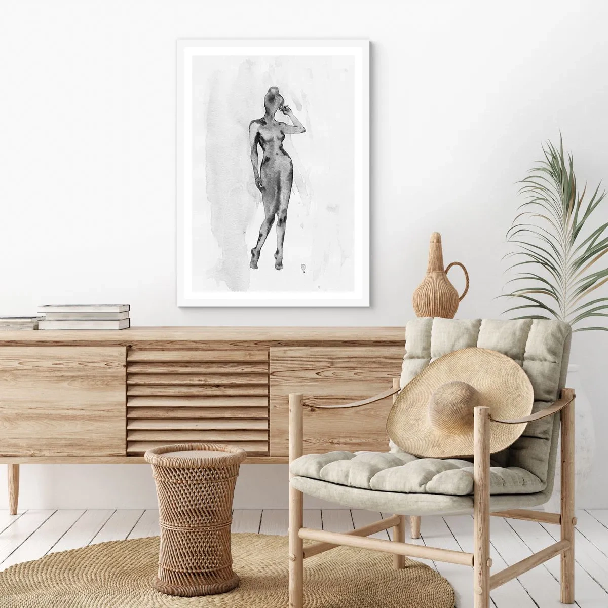 Poster în ramă albă - Un studiu al idealului de feminitate - 61x91 cm