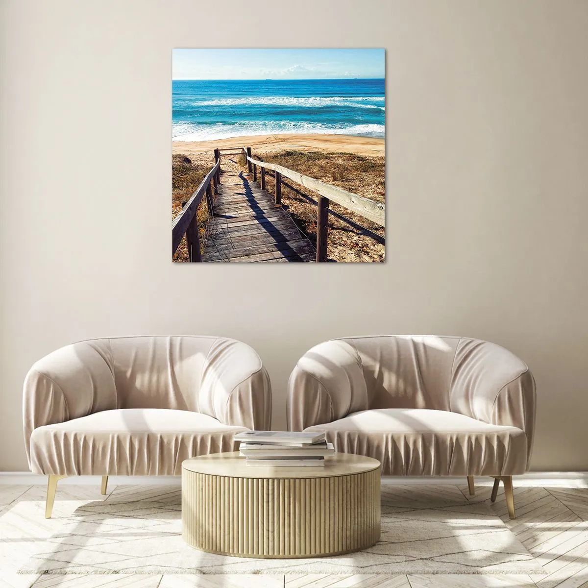 Tablou pe sticlă - Aleargă! - 60x60 cm