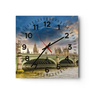 Ceas de perete - Ceas pe sticlă - Timpul s-a oprit în Imperiu - 30x30 cm