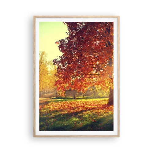 Poster în ramă de stejar deschis - Roșcatul este frumos - 70x100 cm