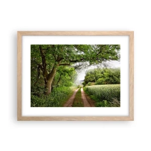 Poster în ramă de stejar deschis - Et in Arcadia ego - 40x30 cm