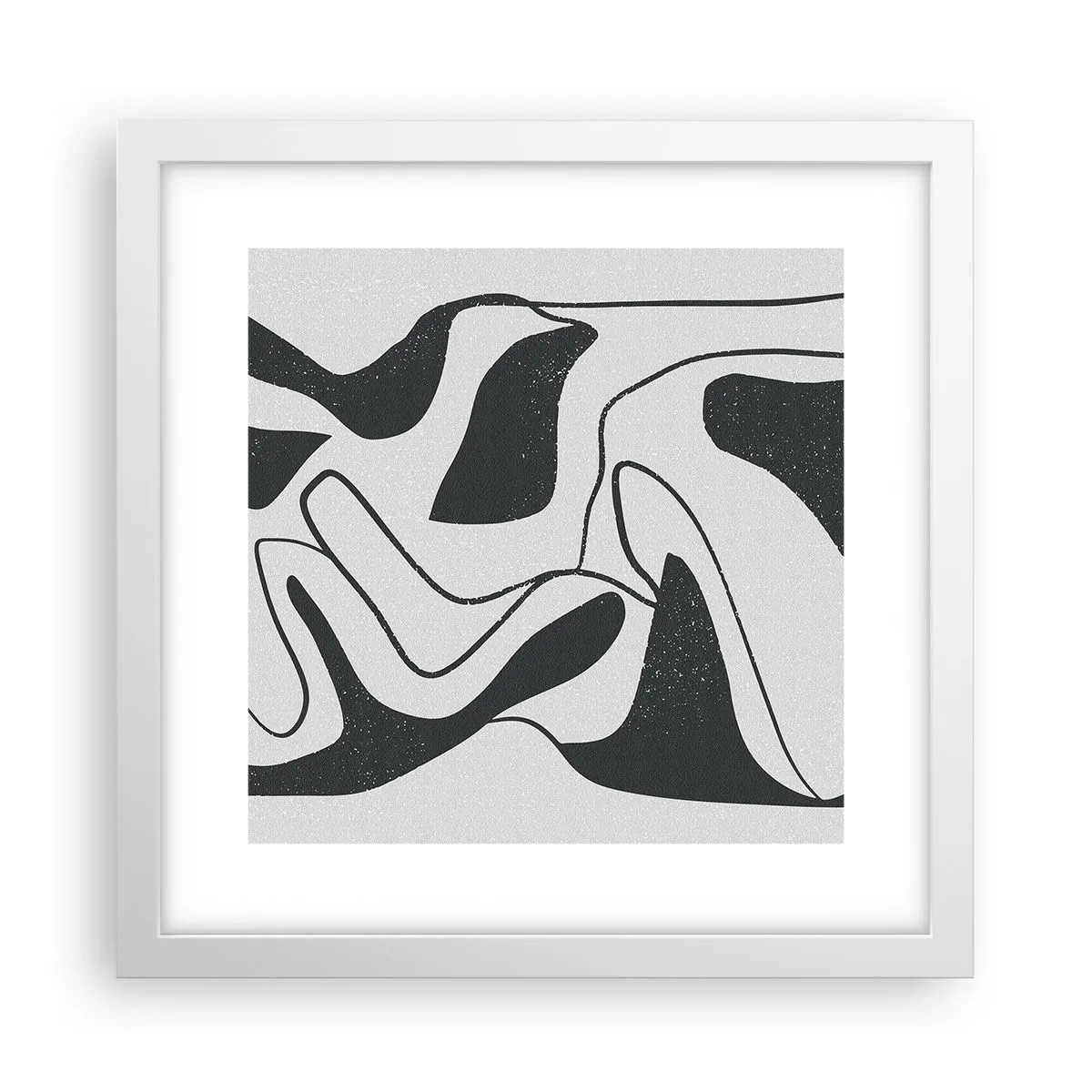 Poster în ramă albă - Distracție abstractă în labirint - 30x30 cm