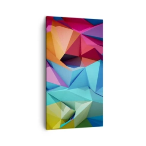 Tablou pe pânză - Origami de curcubeu - 45x80 cm