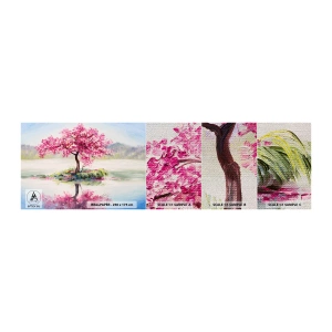 Mostră tapet Premium Sand - Festivalul Primăverii - Bucată, Copac, Peisaj - 100x30 cm