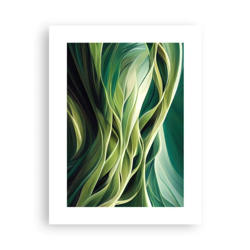 Poster - Un joc abstract de verde - 30x40 cm