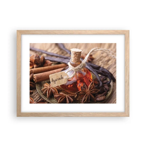 Poster în ramă de stejar deschis - Unitatea trupului și a spiritului - 40x30 cm