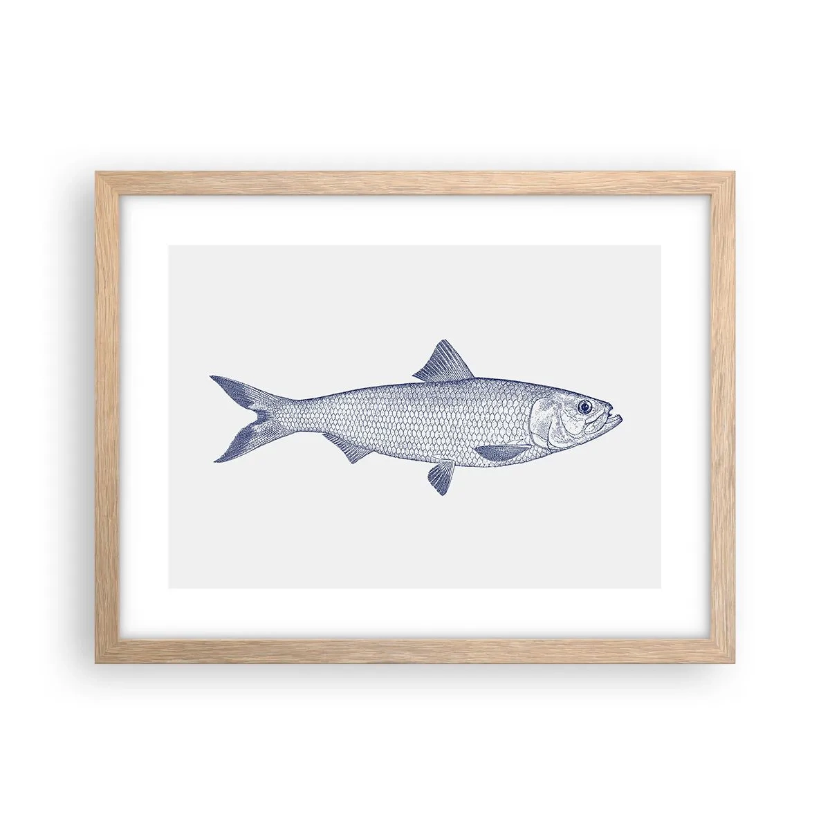 Poster în ramă de stejar deschis - Salutări din mările nordice - 40x30 cm