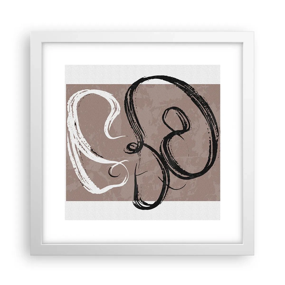 Poster în ramă albă - Compoziția - căutarea plenitudinii - 30x30 cm