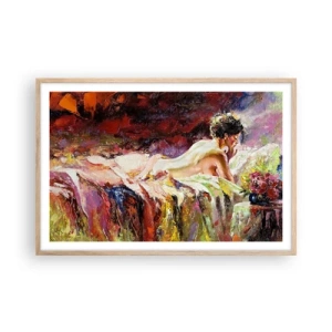 Poster în ramă de stejar deschis - Venus în gând - 91x61 cm