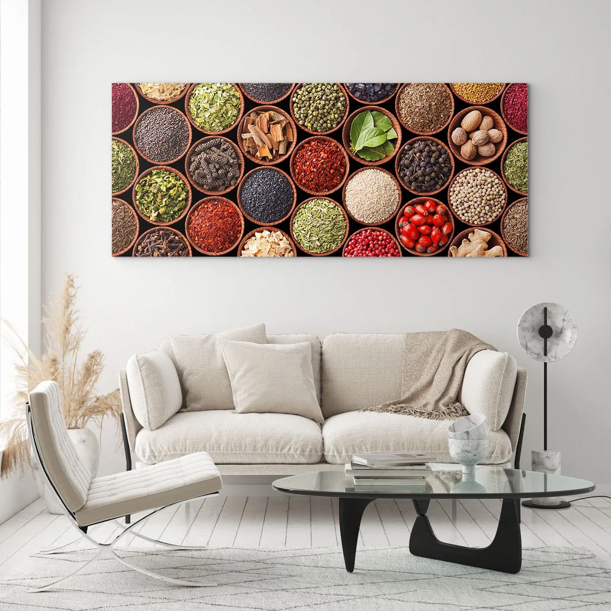 Tablou pe sticlă - Toate gusturile lumii - 100x40 cm