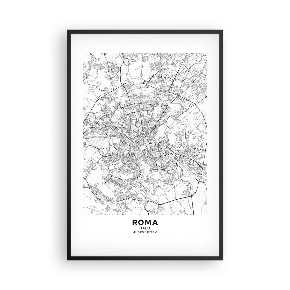 Poster în ramă neagră - Cerc roman - 61x91 cm