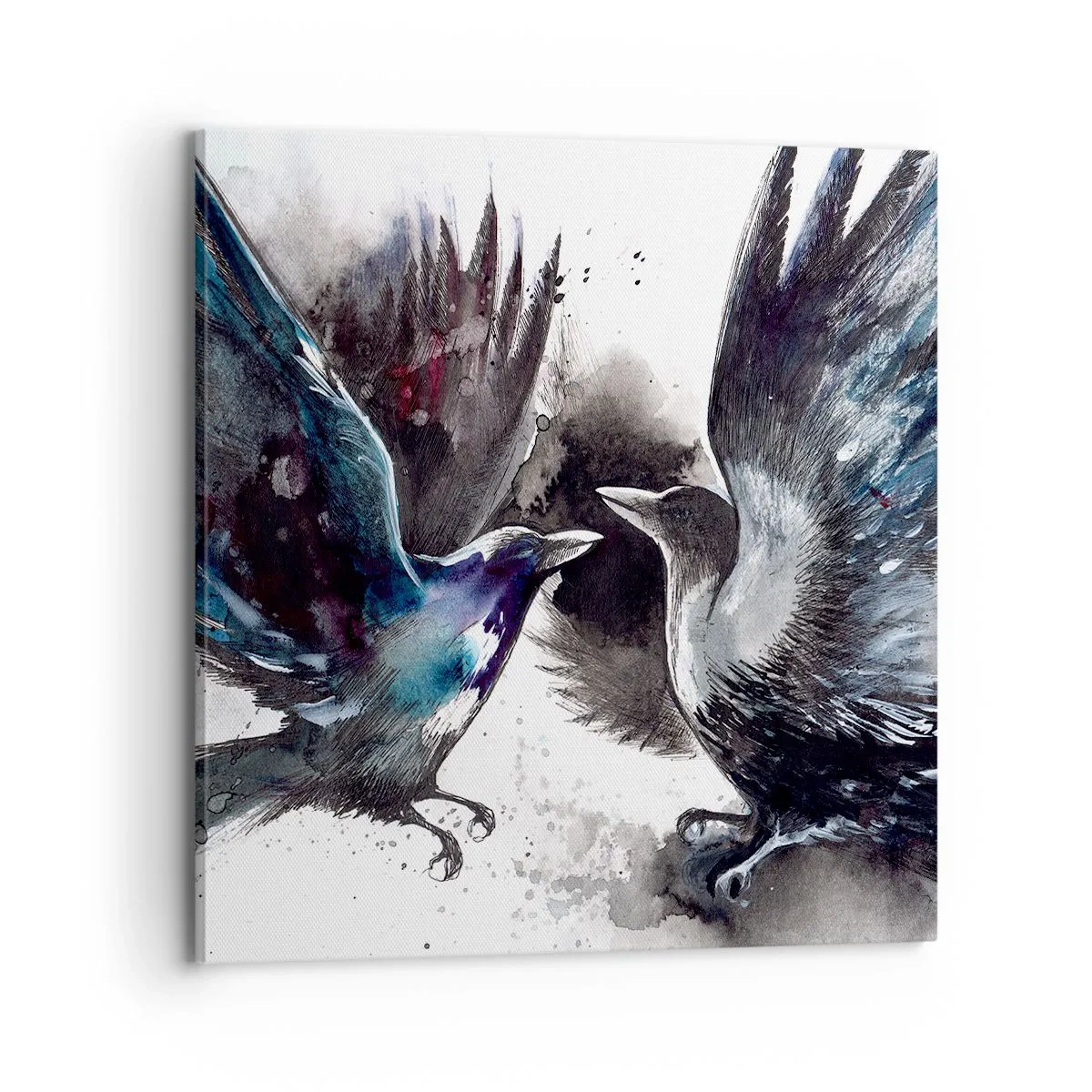 Tablou pe pânză - Bătălia corbilor - 70x70 cm