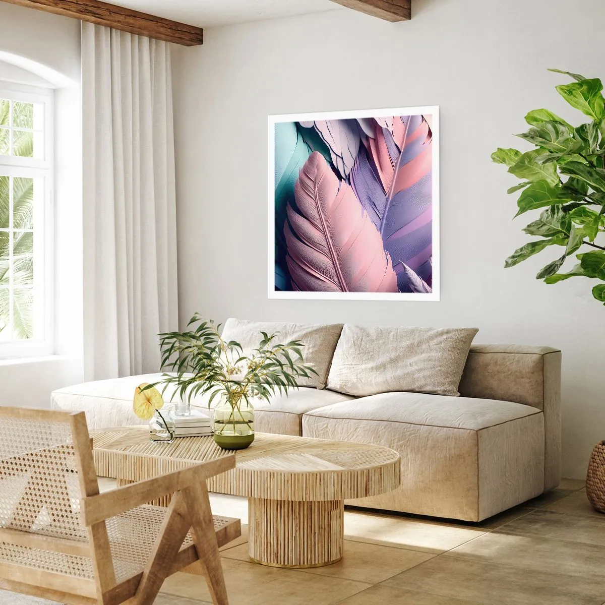 Poster - Eleganța păsărilor - 60x60 cm