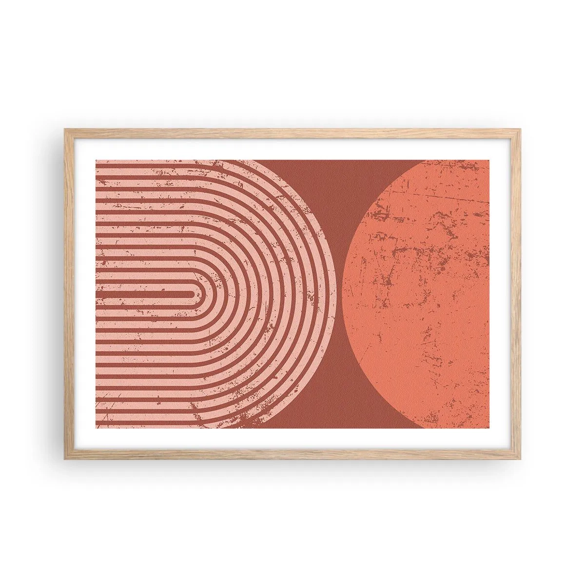 Poster în ramă de stejar deschis - Relație strânsă - 70x50 cm