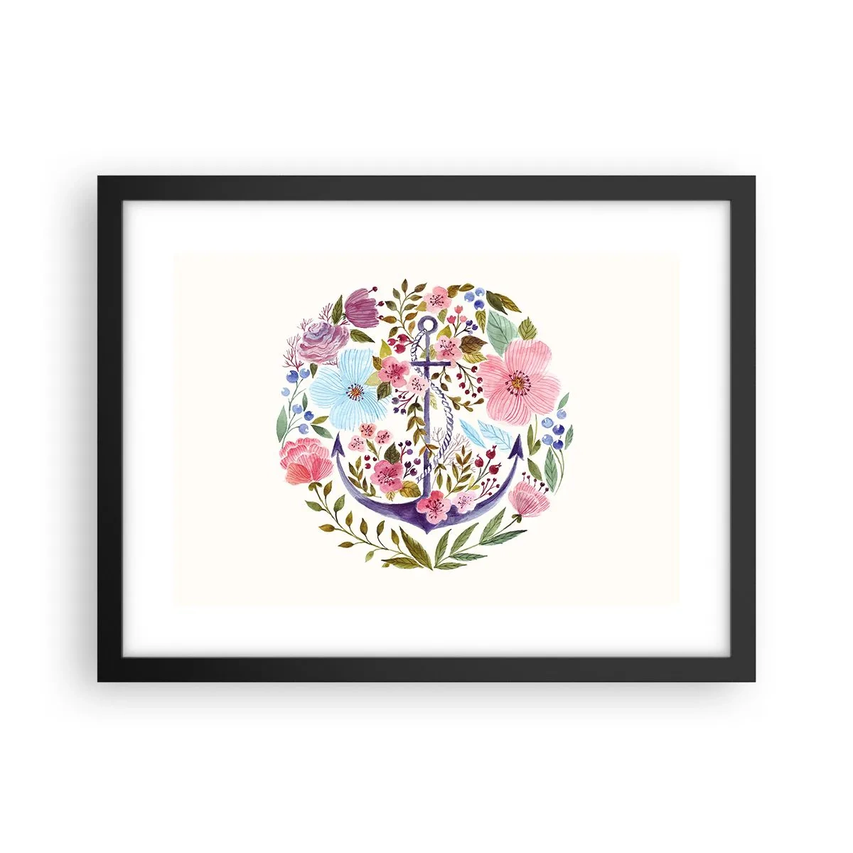 Poster în ramă neagră - Somnul bun al marinarului - 40x30 cm