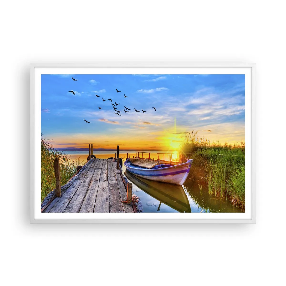 Poster în ramă albă - La revedere, până mâine - 100x70 cm