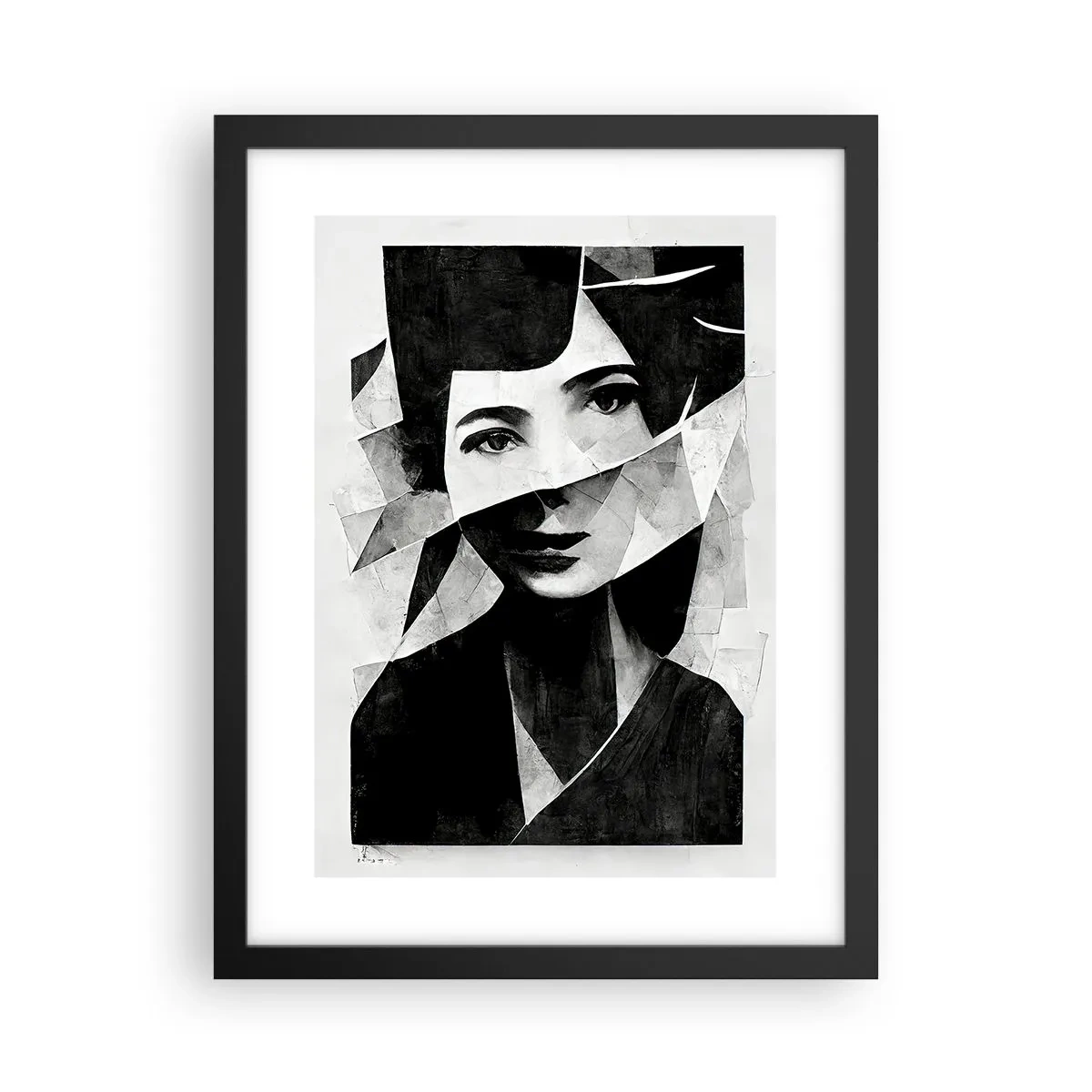 Poster în ramă neagră - Cine ești? - 30x40 cm