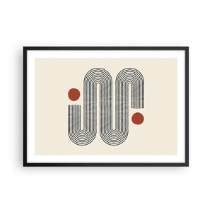 Poster în ramă neagră - De la început până la sfârșit - 70x50 cm