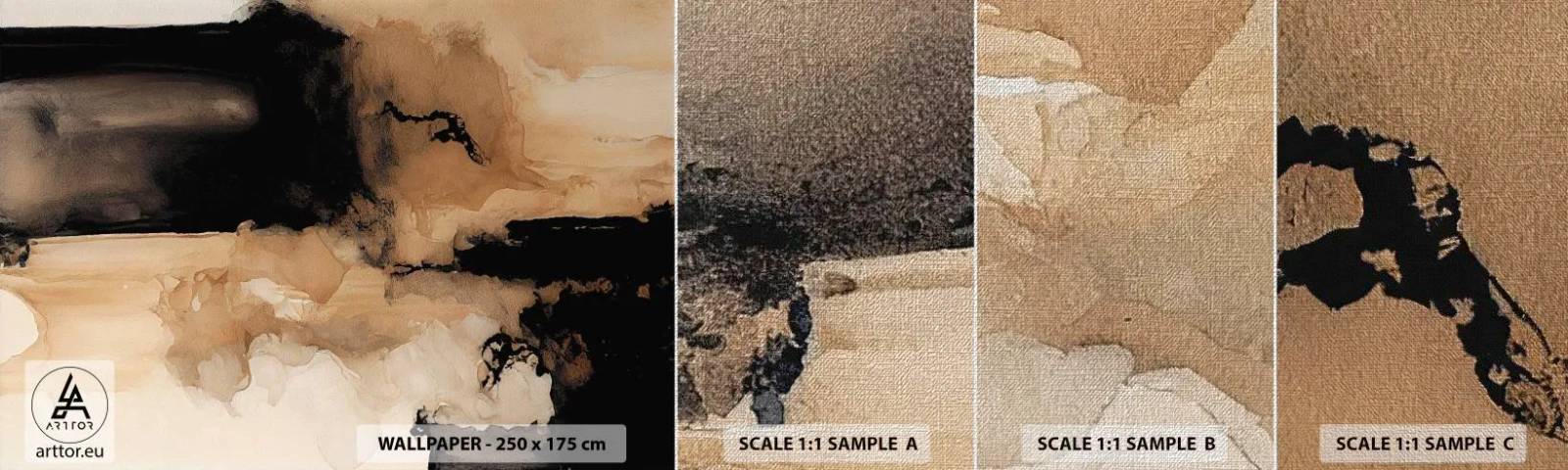 Mostră tapet Premium Canvas - O abstractizare intrigantă - Abstracția, Fum, Minimalist - 100x30 cm