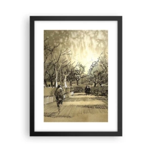 Poster în ramă neagră - Un moment reținut cu pene - 30x40 cm
