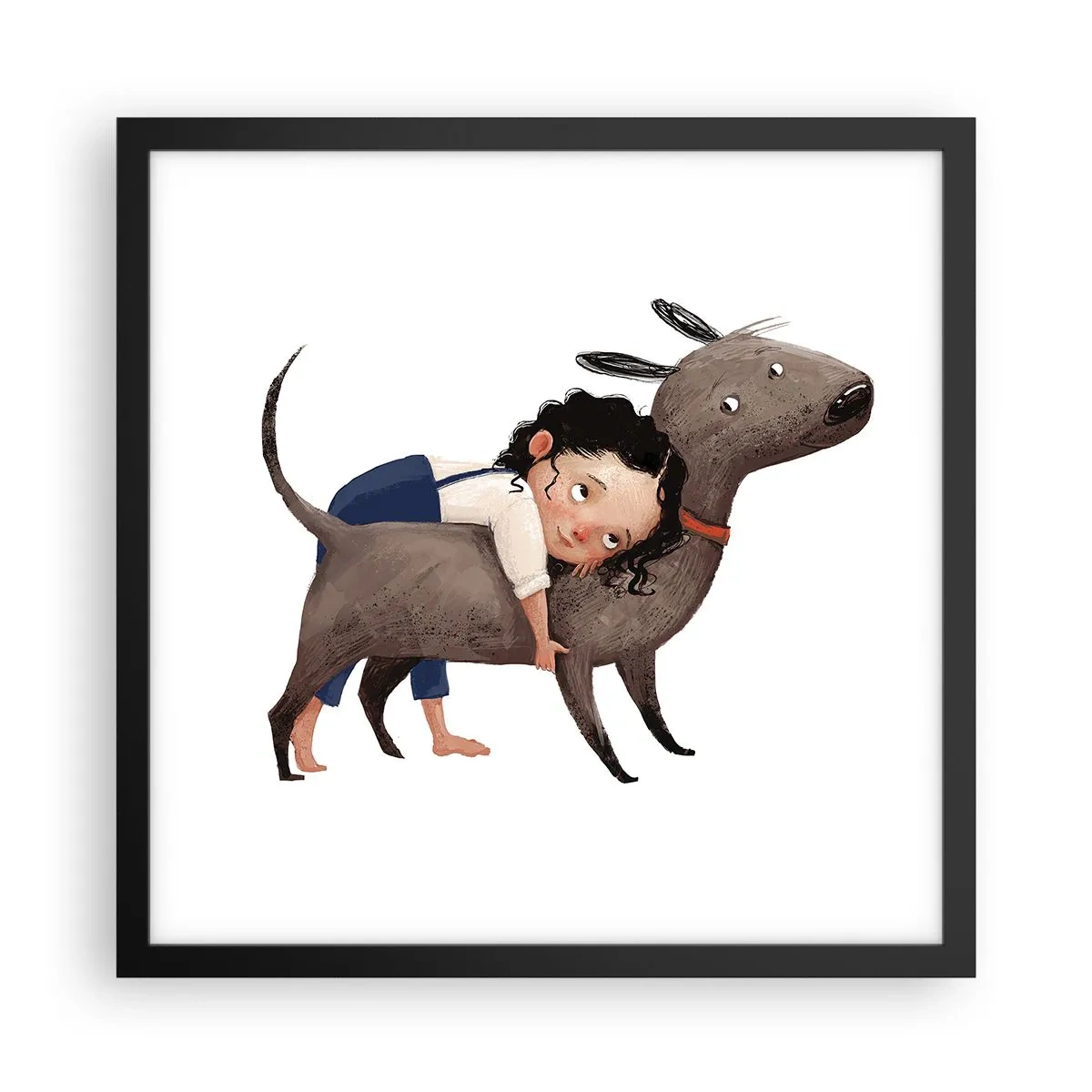 Poster în ramă neagră - Cei mai buni prieteni - 40x40 cm
