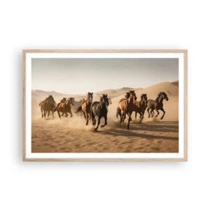 Poster în ramă de stejar deschis - Liberi ca vântul - 91x61 cm