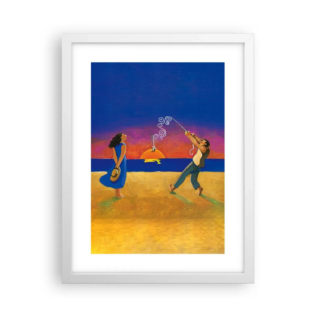 Poster în ramă albă - Mai mult decât o stea din cer - 30x40 cm