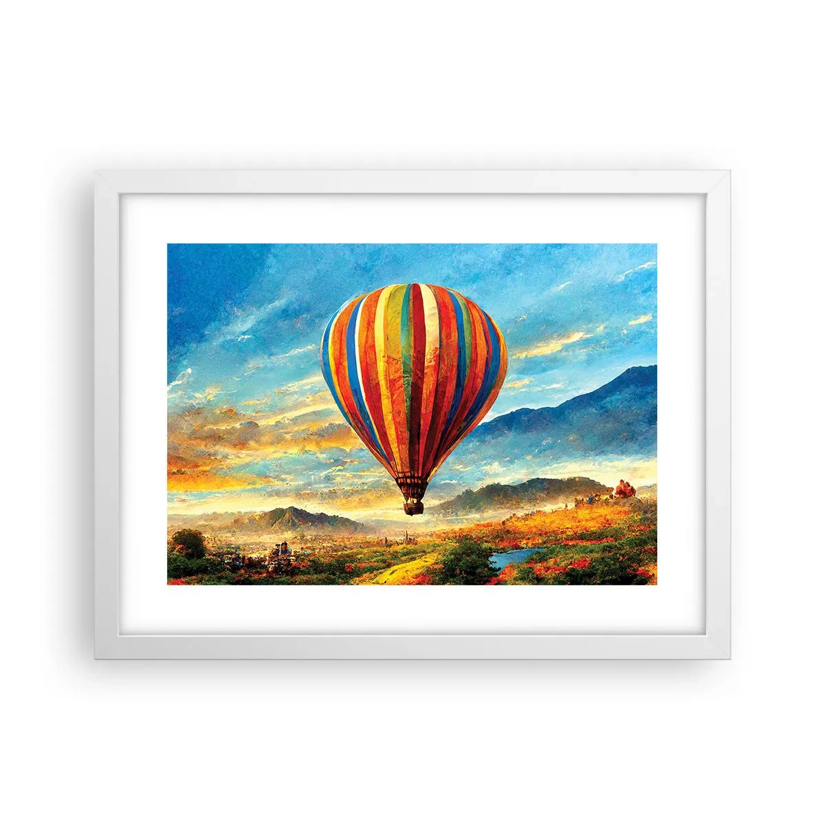 Poster în ramă albă - În liniște puteți vedea mai multe - 40x30 cm