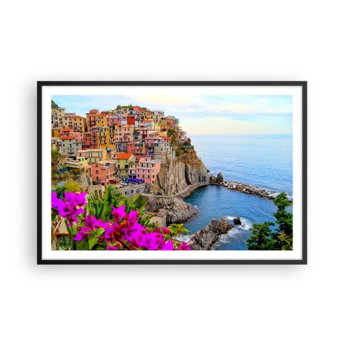 Poster în ramă neagră - Un oraș care râde - 91x61 cm